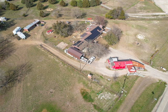 aerial view featuring a rural view