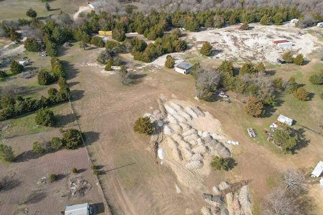 aerial view with a rural view