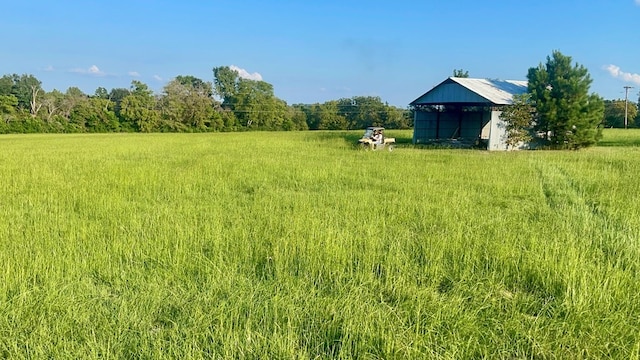 view of yard featuring a rural view