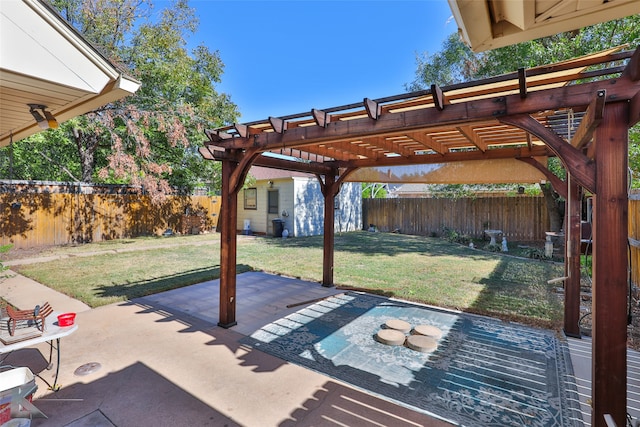 view of patio / terrace with a pergola