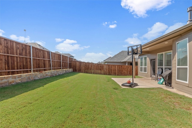 view of yard with a patio