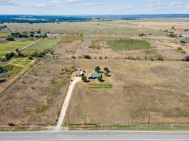 aerial view with a rural view