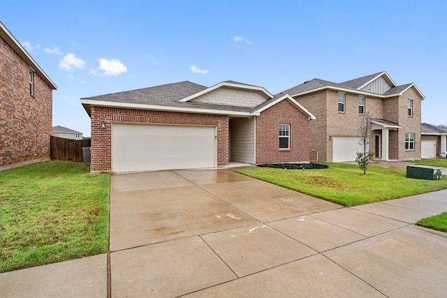 view of front of home featuring a front lawn