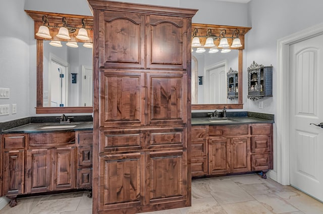 555 Mastadon Way, Weatherford, TX 76085 - bathroom with vanity and marble look tile flooring