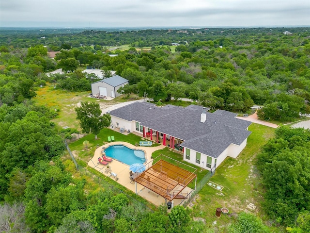 555 Mastadon Way, Weatherford, TX 76085 - view from above of property with a pool