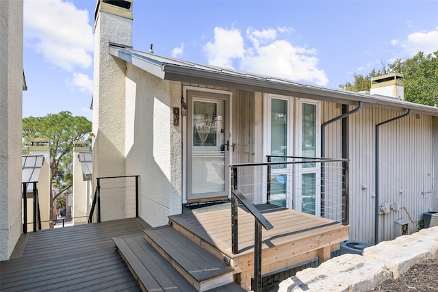 exterior space with a wooden deck