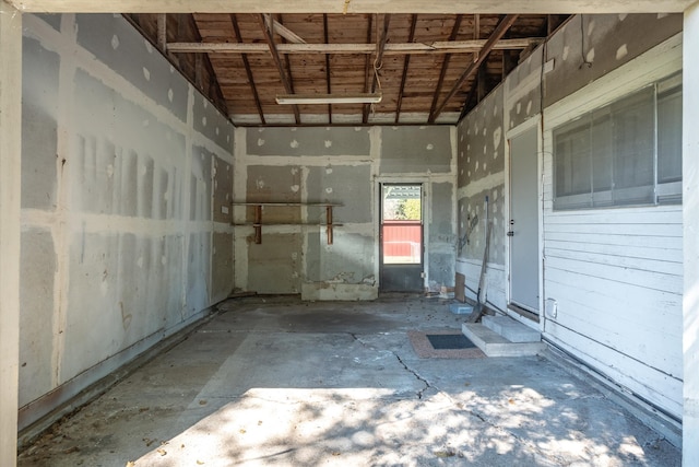 misc room with concrete floors