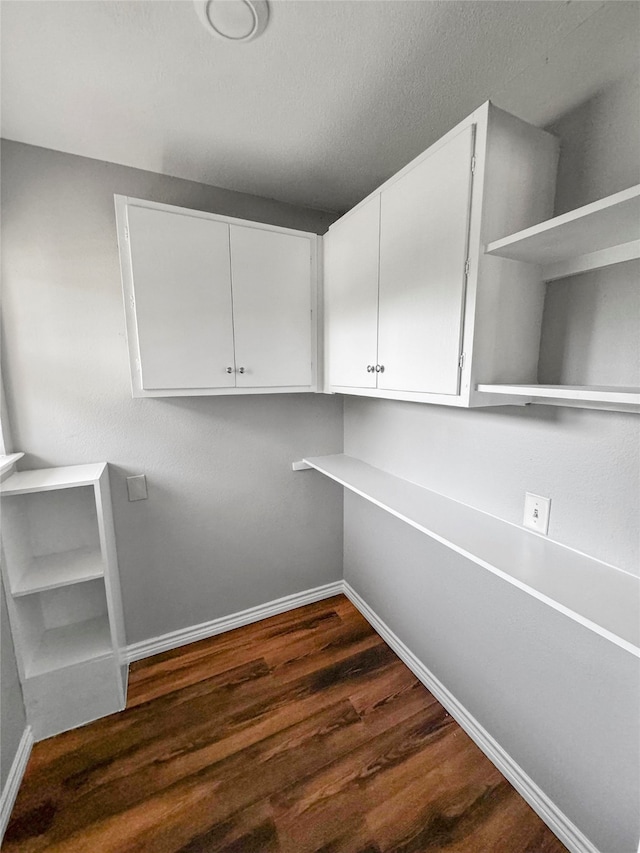 walk in closet featuring dark hardwood / wood-style floors