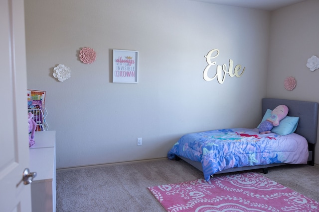 bedroom with carpet floors