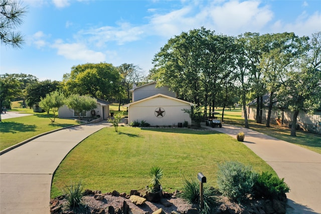 view of community with a lawn