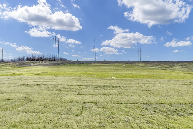 view of yard featuring a rural view