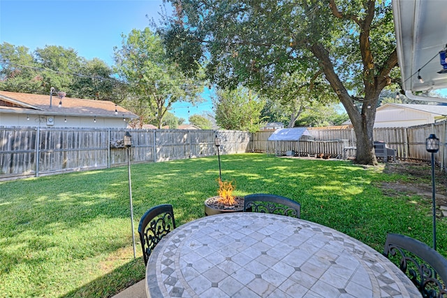 view of yard with a patio