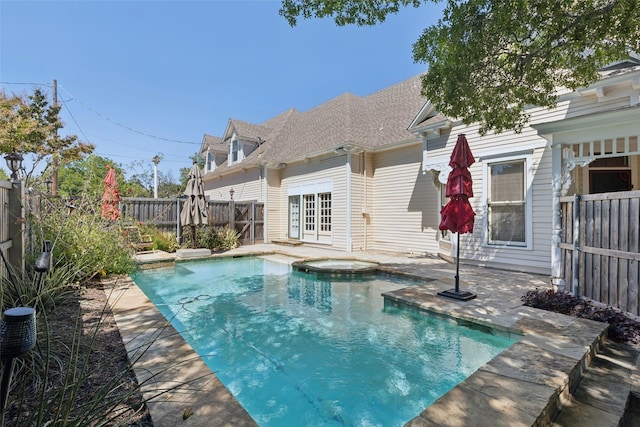 903 N College St, Mckinney, TX 75069 - view of swimming pool with a patio area, a fenced backyard, and a fenced in pool