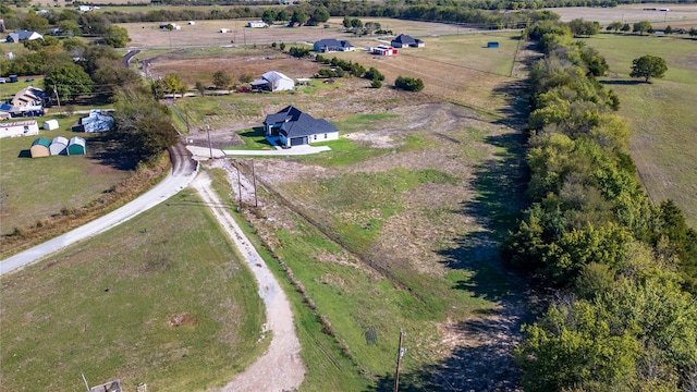 drone / aerial view featuring a rural view