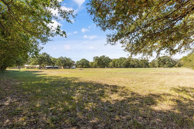 view of yard featuring a rural view