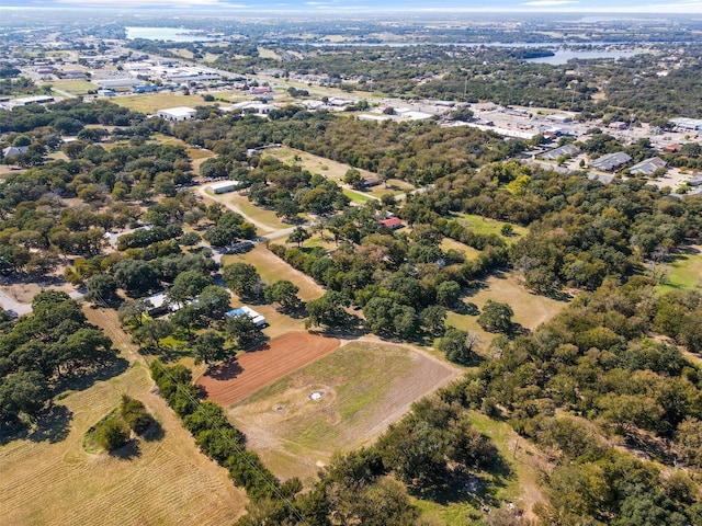 bird's eye view with a rural view