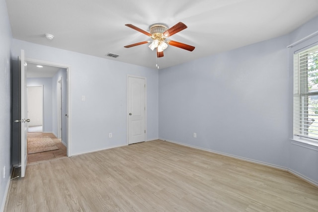 7710 Valley Ridge Dr, Northlake, TX 76247 - unfurnished bedroom featuring light wood-style floors, baseboards, and a ceiling fan