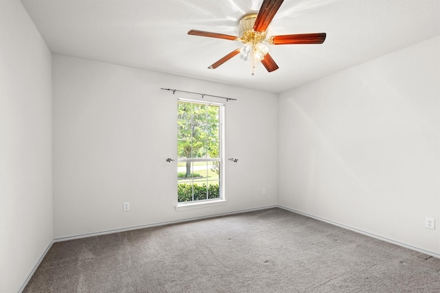 7710 Valley Ridge Dr, Northlake, TX 76247 - spare room featuring carpet flooring, ceiling fan, and baseboards