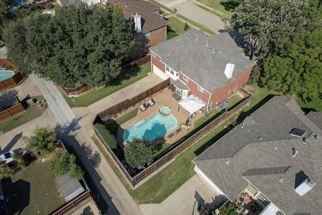 birds eye view of property