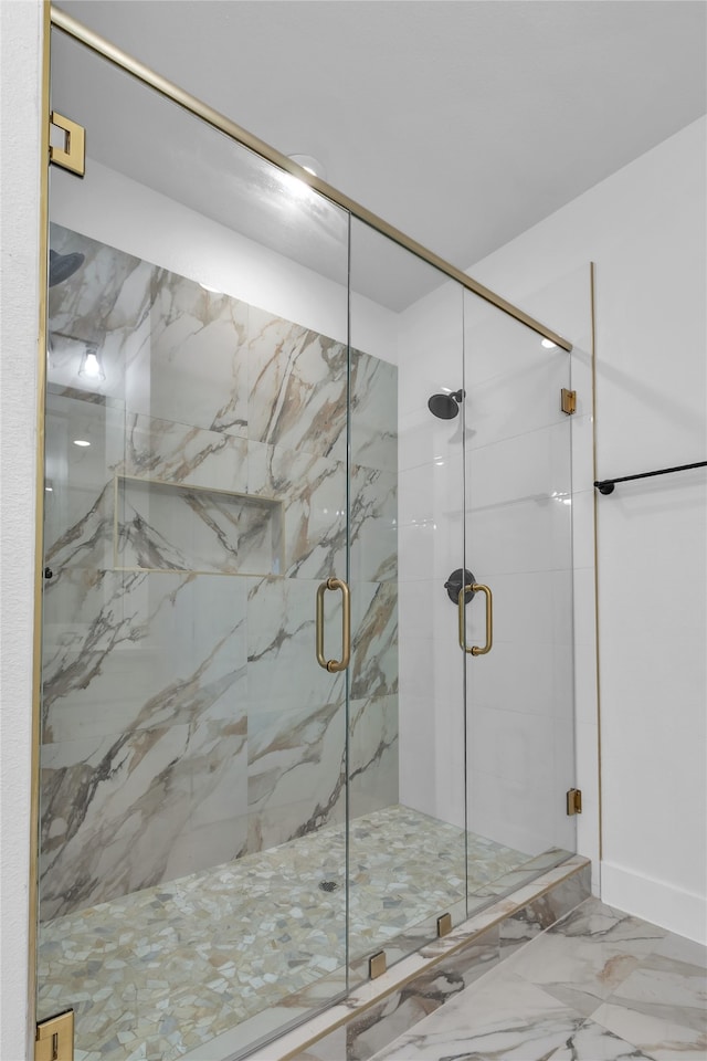 bathroom with walk in shower