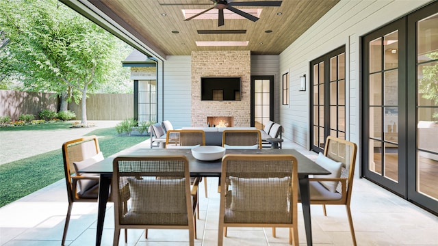 view of patio / terrace with ceiling fan