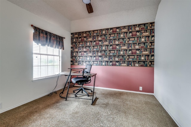 232 Touchdown Dr, Irving, TX 75063 - carpeted office space with a ceiling fan and baseboards