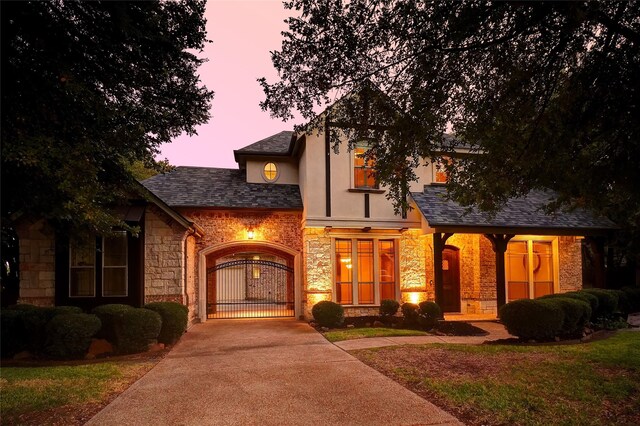 view of english style home