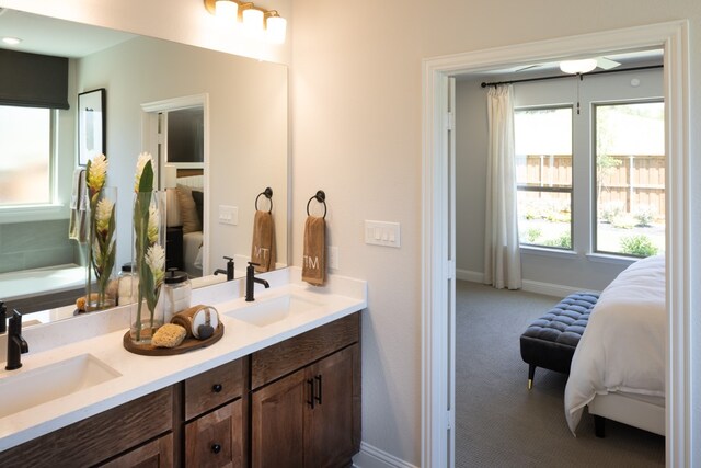 bathroom with vanity