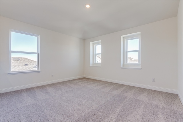 view of carpeted spare room