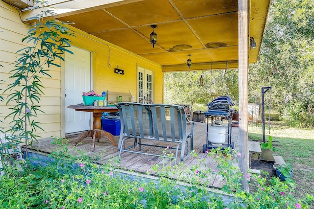 view of patio / terrace with a deck