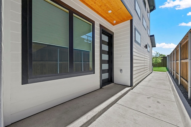 view of doorway to property