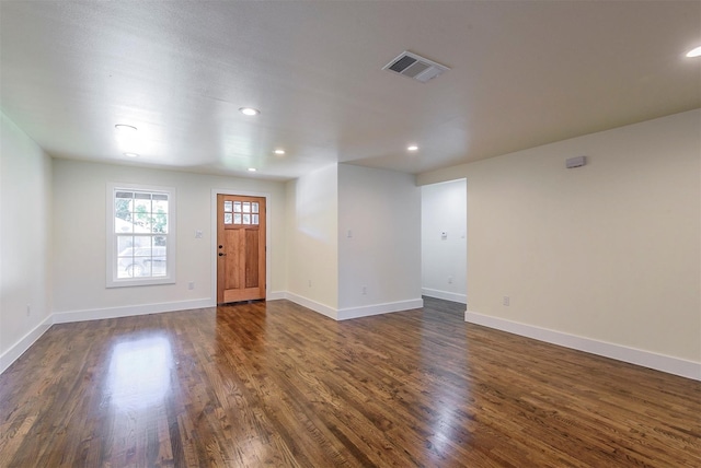 foyer featuring dark hardwood / wood-style flooring