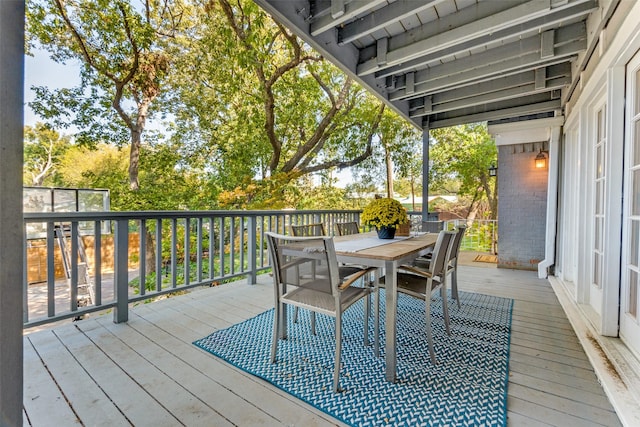 view of wooden deck