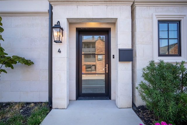 view of doorway to property