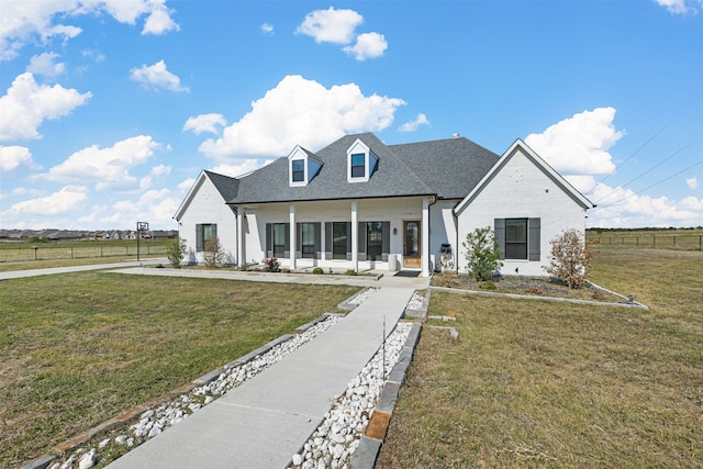 view of front of property with a front yard