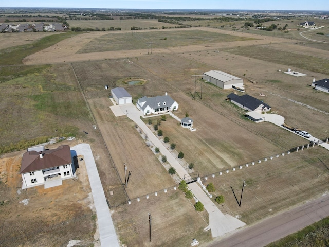 bird's eye view with a rural view