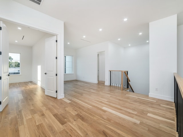 unfurnished room featuring light hardwood / wood-style flooring