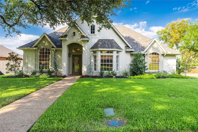 view of front facade with a front lawn