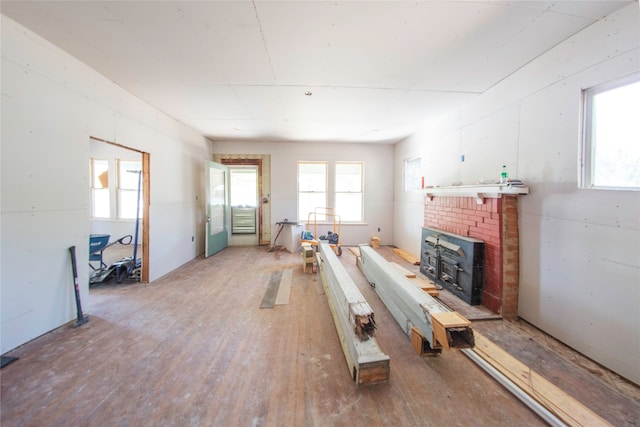 living room featuring hardwood / wood-style floors