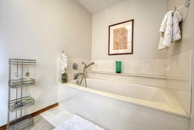 bathroom featuring a bathing tub