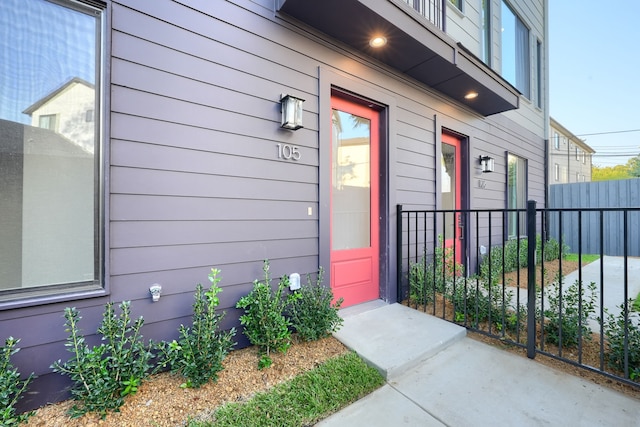 view of doorway to property