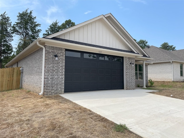 ranch-style home with a garage