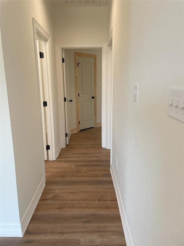 hall featuring hardwood / wood-style floors