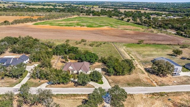 bird's eye view featuring a rural view