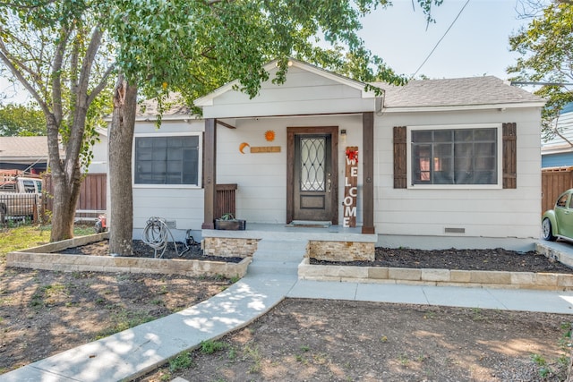 view of bungalow-style home