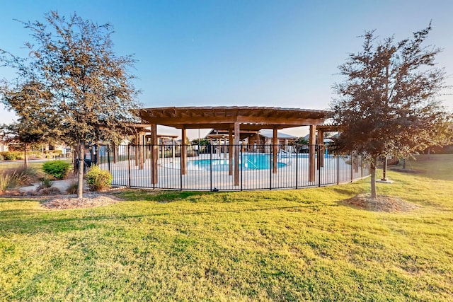 exterior space with a community pool