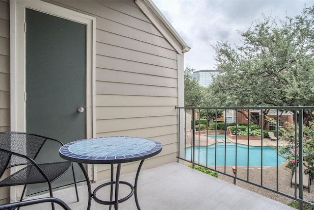 balcony featuring a patio