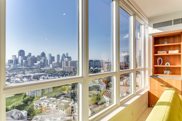 view of sunroom