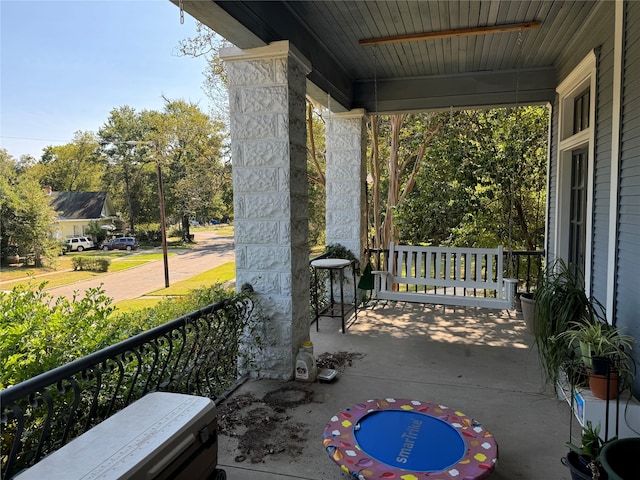 view of patio with a porch