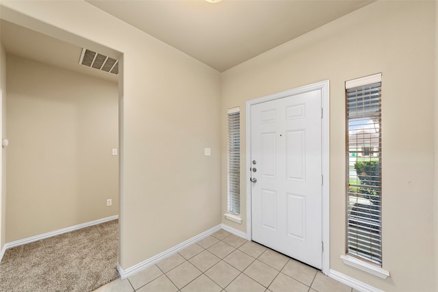 view of tiled entrance foyer